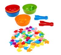LRXIYODE 1Set Animal Counting Montessori Creatures Color Sorting Game for Learning Skill Development Independent Play Fine Motor Skills and Cognitive Exploration