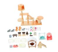 LRXIYODE 1set Pretend Figures Set Realistic Cat Scene Toys for Toddlers for Imaginative Play and Skill Development for Birthdays and Holidays
