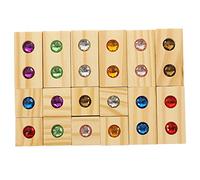 LRXIYODE 1Set Sensory Wooden Gemstone Blocks Stacking for Preschool Learning Enhances Hand Eye Coordination Creativity and Social Skills