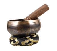 LRXIYODE 1Set Unique Tibetan Singing Bowl for Meditation Sound Bowl with Mallet and Cushion for Relaxation Yoga and Mindfulness Practices for Buddhist Altars and Home Decor