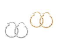 LRXIYODE 2 Pairs Chic Geometric Earbob Earrings of Fashionable Metal Circle Ear Drops for Women Golden and Silver for Parties Weddings and Everyday Wear