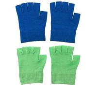 LRXIYODE 2 Pairs Fingerless Moisturizing Gloves Gel Therapy Hand Care Gloves for Women Restore Skin Natural Smoothness and Flexibility for Daily Use and Overnight Moisturizing