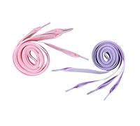 LRXIYODE 2 Pairs Purple and Pink Wide Flat Shoelaces Wide Durable Shoe Strings for Sneakers Boots and Loafers Stylish Velvet Shoe Accessories Each