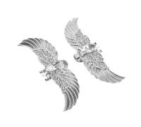 LRXIYODE 2 Pcs Angel Wing Rhinestone Shoe Clips Bridal Shoe Buckles Crystal High Heel Decorations Removable Accessories for Wedding Party Formal Events White
