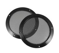 LRXIYODE 2 Pcs Black Loudspeaker Protection Nets for Car Subwoofer Refitting Mesh Speaker Grill Covers with Easy Fixation Practical Audio Speaker Guard for Household and Automotive Use