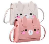 LRXIYODE 2 Pcs Cute Bunny Purse Adorable Crossbody Bags for Coin Purse for Teens Capacity for Phone Essentials for Shopping Daily Wear