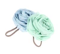LRXIYODE 2 Pcs Flower Shape Mesh Bath Scrubber Shower Sponge for Exfoliating and Cleansing Skin Quick Dry Loofah Balls in Sky Blue and Mint Green Soft Touch for Relaxing Shower Experience