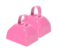 LRXIYODE 2 Pcs Metal Cowbells with Handle Loud Cheering Bells for Sporting Events Football Games and Parties Small Handheld Noisemakers for Crowd Participation and Team Spirit