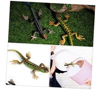 LRXIYODE 2 Pcs Realistic Plastic Lizard Models Animal for Party Trick and Educational Play Portable Simulation Reptile Figurines with Scaled Textures