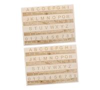 LRXIYODE 2 Pcs Wooden Braille Letter Learning Boards with Raised Dots for Blind People Portable Compact Teaching Tool for Adults to Read Braille Anywhere