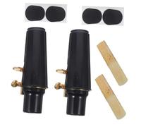 LRXIYODE 2 Sets Alto Saxophone Mouthpiece Kit with Cap Ligature Reeds Pads Professional Wind Instrument Parts for Alto Sax Complete Replacement Accessories for Performance and Protection