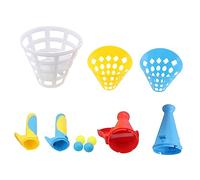 LRXIYODE 2 Sets Launch Catch Ball Kit for Outdoor Toss and Catch Sports Game with Safe Plastic Includes Small and Large Launchers with Balls for Family Pool Parties and Active Play