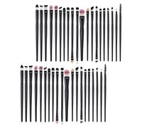 LRXIYODE 2 Sets Professional Eye Makeup Brushes Portable Travel Eyeshadow Blending Contouring Brushes Lightweight Soft Touch for Precise Application Go Beauty