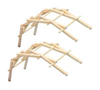 LRXIYODE 2 Sets Wooden Arch Bridge Model Educational Science Learning Kit DIY Assembly for Smooth Polished Sticks for Safe Building Stem Cognitive Development and Stress Relief Desktop