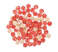 LRXIYODE 2 Sets Wooden Number Chess Pieces Replacement 1.8x0.5cm Solid Wood Bingo Game Pawns Accessories for Board Games