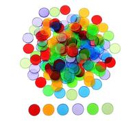 LRXIYODE 200Pcs Colorful Plastic Bingo Chips Mixed Color Game Tokens for Learning Entertainment for Poker Games Classroom Activities and Rewards