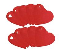 LRXIYODE 200pcs Red Heart Paper Tags with Hanging Strings Decorative Romantic Heart Shaped Labels for Valentine Day Present Wrapping Multi-Function Packaging Tags for Bags and
