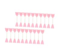 LRXIYODE 20pcs Bear Design Dual-end Silicone Face Scrubber for Women Soft Jelly Mask Applicator Brush for Makeup Gentle Facial Cleansing Massage Skincare Absorption Enhancer
