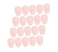 LRXIYODE 20pcs Beige Doll Heads for DIY Crafts with Comfortable Touch and Sturdy Plastic Material, for Children’s Day Decoration and Practice Makeup Doll Parts