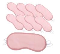 LRXIYODE 20pcs Disposable Sleeping Eye Masks Soft Polyester Imitation Silk Blindfold with Double Elastic Bands for Travel Home Sleep Light Blocking Comfortable
