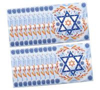 LRXIYODE 20pcs Hanukkah Disposable Paper Napkins with Star of Soft Durable Holiday Tableware for Jewish Party Celebrations Convenient Festive Beverage Napkins for Family Gatherings