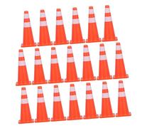 LRXIYODE 20pcs Mini Traffic Cones and Road Barricades Plastic Simulation Signs for Educational Construction Play Enhances Coordination and Traffic Rule Learning Party Favor Set