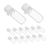 LRXIYODE 20pcs Mini Travel Lotion Bottles Glass Liquid Containers with Leakproof Plastic Caps Transparent Refillable Skin Care Dispensers for Shampoo Moisturizer and Essential Oils