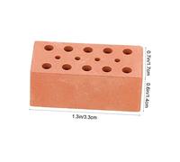 LRXIYODE 20pcs Miniature Porous Red Bricks DIY Sand Table Models for Garden Landscaping Safe Polished Brick Decors for Creative Micro Landscape Dollhouse and Model Building Accessories