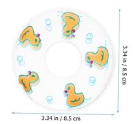 LRXIYODE 20pcs Miniature Small Swim Rings PVC Doll House Decor Accessories with Duck Pattern Bright Color Mini Swim Ring Models for DIY and Mini Scene Decoration