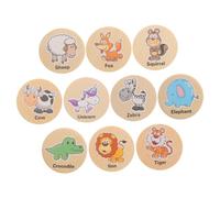 LRXIYODE 20pcs Montessori Wooden Memory Game Cards for Animal Forest Matching Early Education Wooden Recognition Cards Enhances Thinking and Concentration Skills