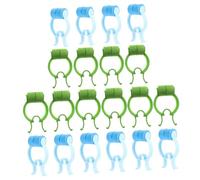 LRXIYODE 20Pcs Nose Stop Clips for Breathing Training Lightweight Nose Nasal Stoppers to Reduce Mucus Emergency Use with Blue and Green Clips