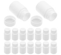 LRXIYODE 20pcs Plastic Bottles for Medicine Empty Bottles Caps for Storing Pills Capsules Samples for Medicine Storage and Sample Collection