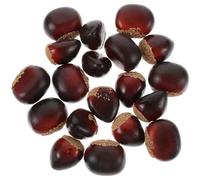 LRXIYODE 20Pcs Simulated Chestnut Nuts Brown Synthetic Material Realistic Home Party Festival Decoration Photography Props 1.18X0.98X0.98 Inch