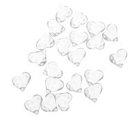 LRXIYODE 20pcs Transparent Glass Nail Color Display Cards Heart-shaped Manicure Practice Boards Nail Art Supply for Home and Professional Use Creative Polish Sample Charts