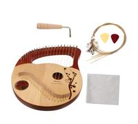 LRXIYODE 21 String Lyre Harp Portable Ancient Style Musical Instrument Made of Spruce with Smooth Surface and Replaceable Strings Includes Tuning Tools for Boys and Girls and Beginners