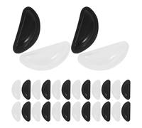 LRXIYODE 24 Pairs Silicone Nose Pads for Glasses Sunglasses D-Shaped Self-Adhesive Soft Bridge Cushions Comfortable Anti-Slip Nose Pads for Eyeglass Support