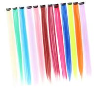 LRXIYODE 24pcs Colorful Seamless Hair Extension Clips Long Hair Pieces One-piece Extensions for Women Girls Natural Look Accessories Random Color