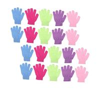 LRXIYODE 24pcs Exfoliating Bath Gloves Nylon Five Finger Body Scrubbing Gloves for Skin Cleaning in Shower
