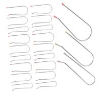 LRXIYODE 24pcs Hot Curler Clips Replacement Stainless Steel Resin Roller Securing Clamps for Versatile Heated Hair Roller Styling