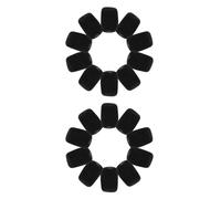 LRXIYODE 24pcs Noise Reduction Microphone Sponge Covers, U-shaped Handheld Mic Windscreen with Inner Mesh for Vocal Singing and Studio Recording, Microphone Windshield Protector