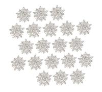 LRXIYODE 24pcs Snowflake Rhinestone Alloy DIY Jewelry Accessories Kit Wear Resistant Parts for Necklace and Bracelet Crafting Unique Christmas Theme Decoration