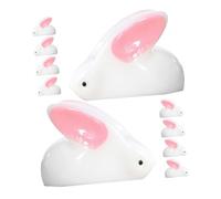 LRXIYODE 25pcs Mini Resin Rabbit Figurines Miniature Bunny Statues Delicate Cartoon Animal Ornaments for Fairy Garden Moss Landscape Home Decor