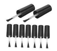 LRXIYODE 25pcs Replacement Nail Polish Brushes for Gel and Dip Powder, 10ml Nail Art Tool Set with Bright Black Caps, Liquid Gel Polish Applicator for Salon and Home Use