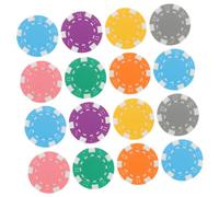 LRXIYODE 28pcs Poker Chips Made of PP Material Smooth Edges Poker Markers Game Counting Chips for Board Games and Gambling Entertainment