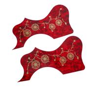LRXIYODE 2pcs Acoustic Guitar Pick Guard Scratch Resistant Flower Pattern Adhesive Plate Guitar Protector for Instruments Accessory