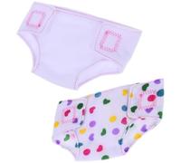 LRXIYODE 2pcs Adjustable Reusable Doll Underwear Cloth Doll Diapers for Pretend Play Easy Nappy for Nurturing and Weaning