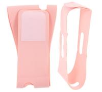 LRXIYODE 2Pcs Adjustable Snore Chin Strap for Men and Women Breathable Comfortable Chin Support Band Pink Snoring Stop Device for Mouth Breathers Durable Non Slip Sleep Aid
