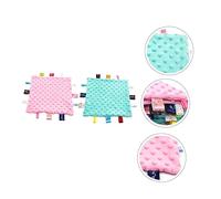 LRXIYODE 2PCS Appeasing Towels Soft Knit Colorful Sensory Handkerchiefs for Newborns Soothing Anxious Feelings and Stimulating Babys Senses with Safe Materials Random Color