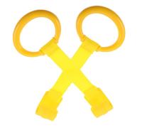 LRXIYODE 2pcs Baby Crib Pull Rings for Toddlers, Nursery Hand Rings with Hanging Design, Infant Walking Assist Tools for Standing and Arm Strength Exercise, Yellow