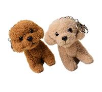 LRXIYODE 2pcs Cartoon Dog Keychain Plush Stuffed Dog Keychains Adorable Bag Pendant Portable Keys Accessory Decorative Plush Puppy Hanging